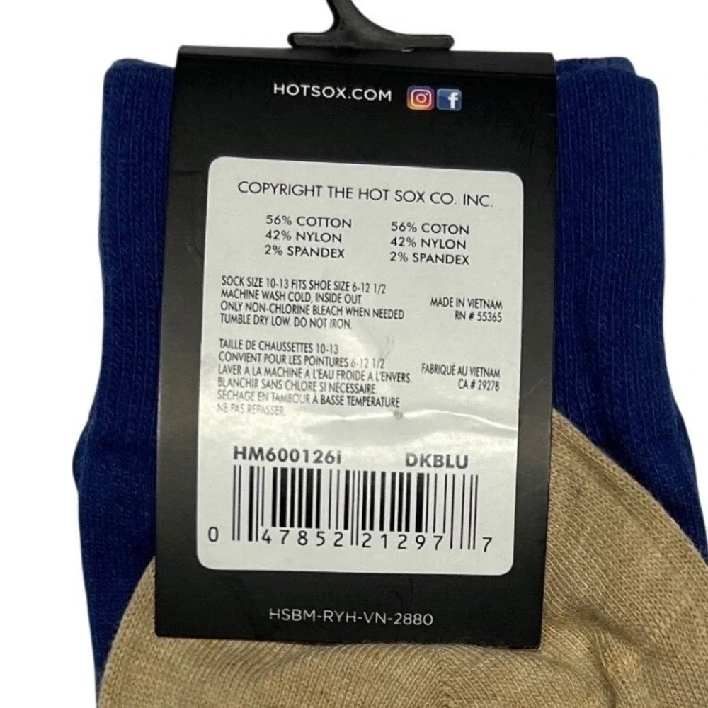 Hot Sox Mens Maine Lighthouse Socks Dark Blue Beach Scene Novelty‎ NEW